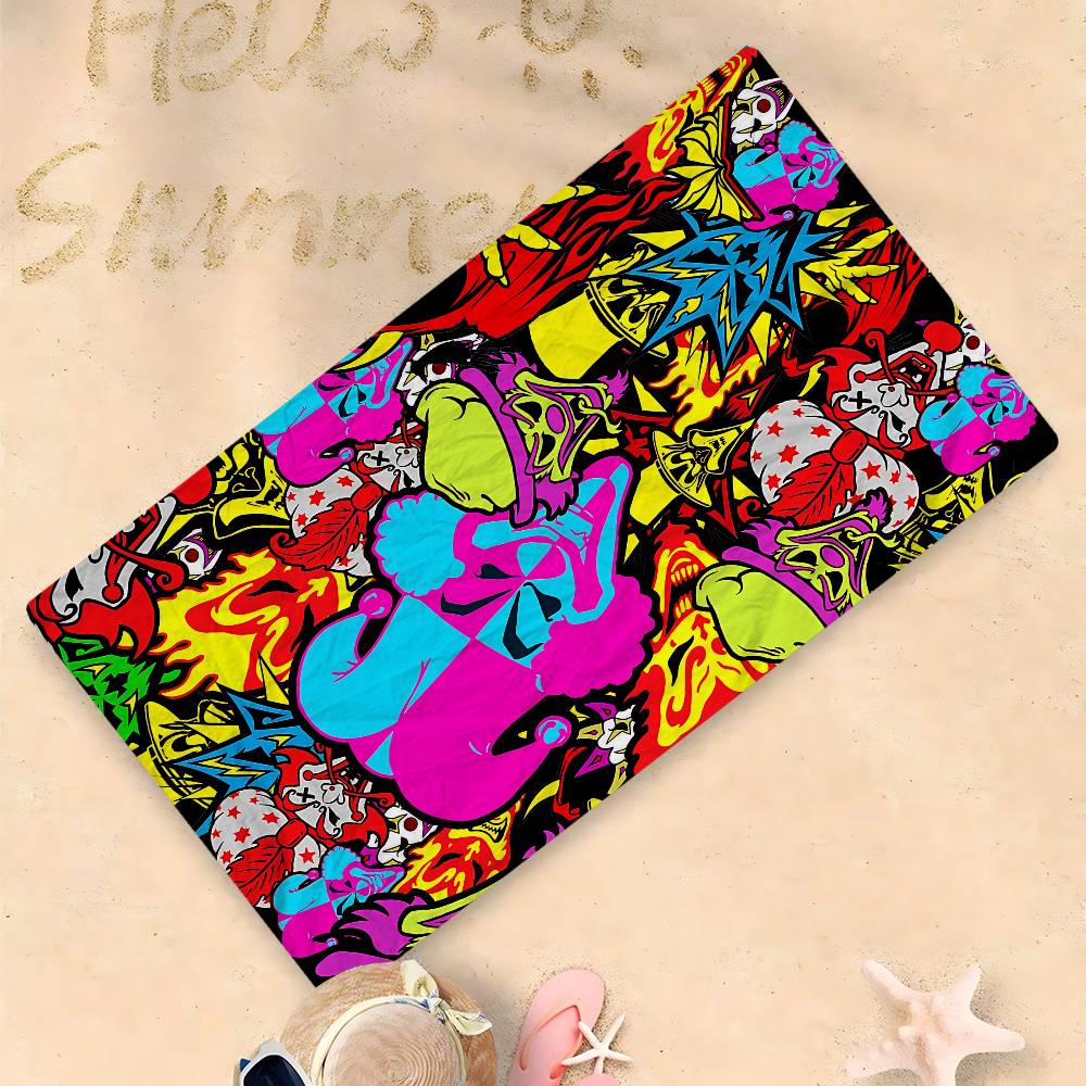 ICP Insane Clown Posse BANDA Manta de Microfibra Secagem Rápida Toalhas de Praia Impressão Oversized Super Absorvente Manta Toalha de Piscina
