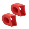2Pcs Silicone Fixed Gear Bicycle Crank Cover MTB Crank Arm Sleeve Cover Protective CaseRed