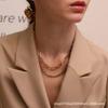 45Cm Stylish Simple Stainless Steel Paper Clip Chain Necklace Color Clavicle Chain Square Squashed Premium Durable