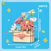 Flower Pot Micro Construction Block DO IT YOURSELF Rose Sunflower MOC Bouquet Mini Diamond Model Brick Toy Ideal for Kids Desk Decoration