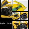 1:22 P1 GTR Model Toy Diecast Alloy Cars Doors Opened Front Wheel Steering Sound Light Pull Back Sports Car Kid Birthday Present