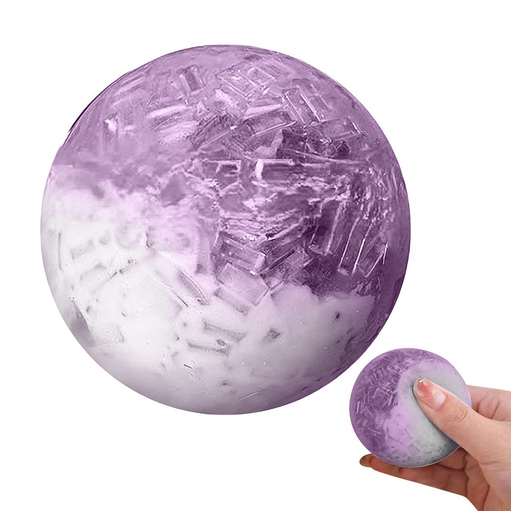Crystal Sphere Ball Ice Cracked Ball Squishy Slow Rising Crushed Ice Handmade Ball,Stress Relief Sensory Fidget Toy for Anxiety