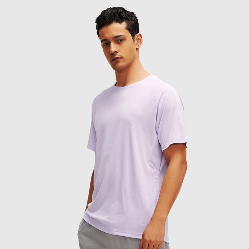 Men's Summer Quick-Drying Breathable Lightweight Crew Neck Short Sleeve Running T-Shirt