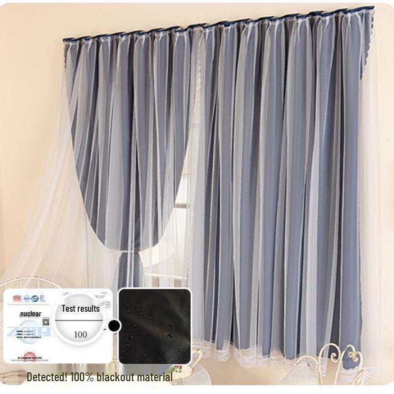 Fresh Style Magic Tape Full Blackout Curtains – No-Drill, Easy Stick-On Sunshade for Bedrooms