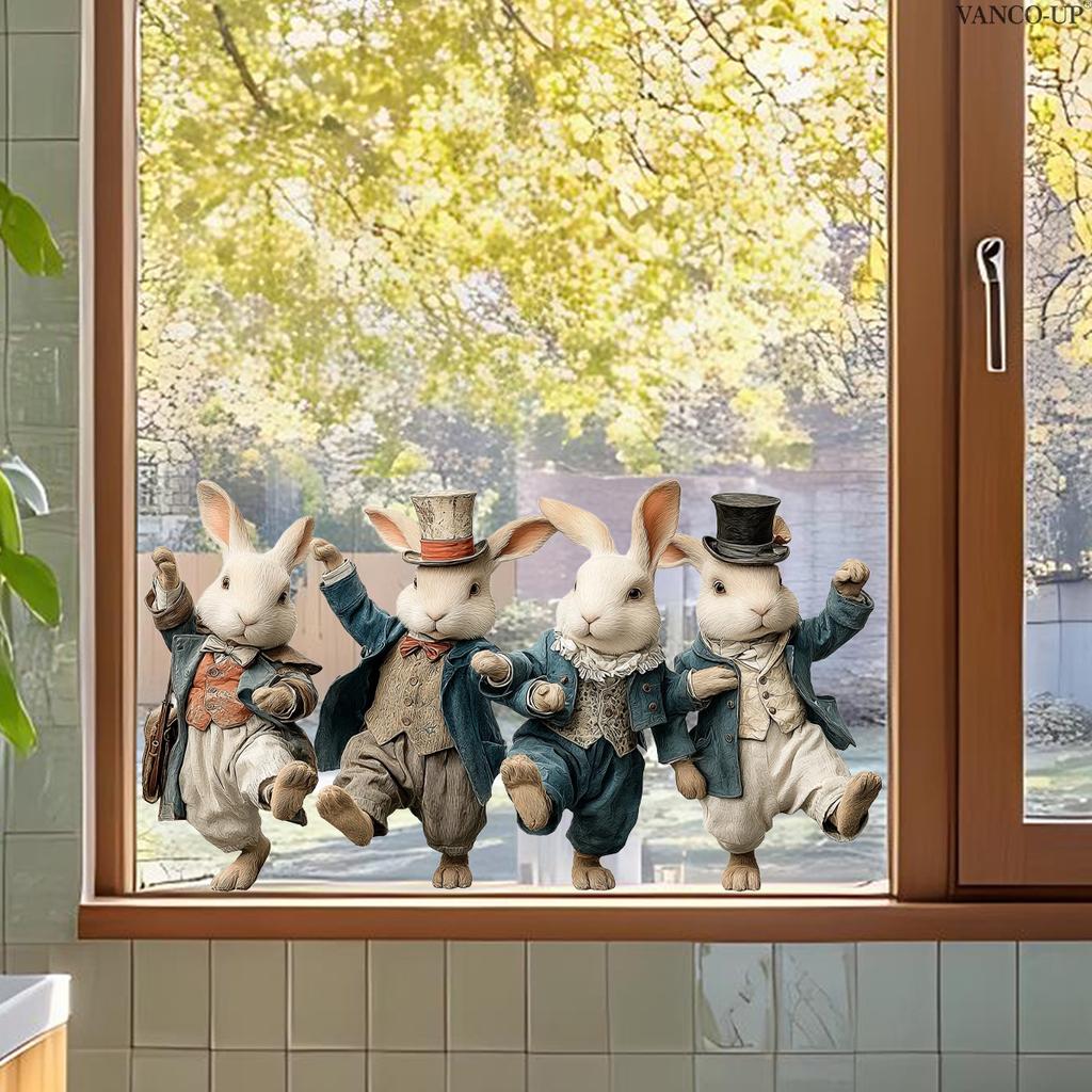 Static Cling Window Stickers Cartoon Animals Butterflies Flowers Removable No Glue Glass Door Shop Window Home Decor