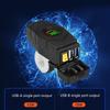 Motorcycle Vehicle-Mounted Charger Waterproof USB Adapter 12-60V Phone Dual USB Port Quick Charge 3.0 With Switch Moto Accessory