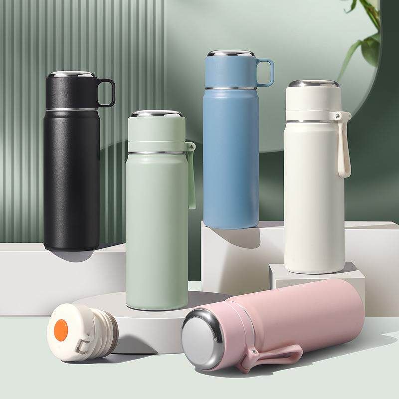 316 Large-Capacity Thermos Cup for Men, High-Looking Stainless Steel Water Cup for Women, One Lid, Dual Drinking Options, Customizable