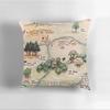 100 Acre Wood Map Print Cushion Cover Soft Colorfast Pillowcase For Game Room Bar Home Decor No Pillow Insert
