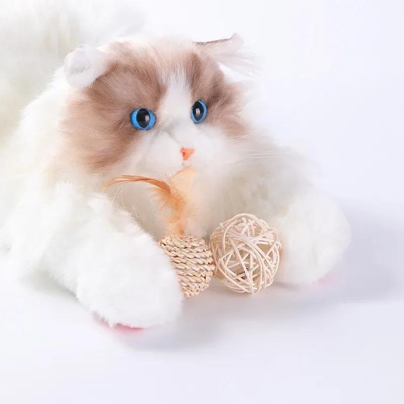 2PCS/1SET Pet Toy Ball Self-soothing Rattan Rattan Ring Sound Ball Hand-woven Double Ball Set Cat Toy Cat Supplies