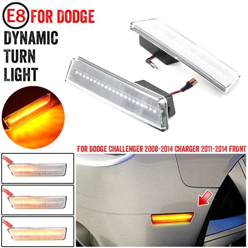 Passend für Dodge Challenger 2008-2014 Dynamischer LED-Blinker Blinklicht Seitenmarkierungslicht
