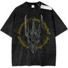 2026 Hot Movie Lord Sauron Vintage Washed T-Shirt Streetwear Oversized Y2K Tee Women Men Cotton Short Sleeve Unisex Clothing
