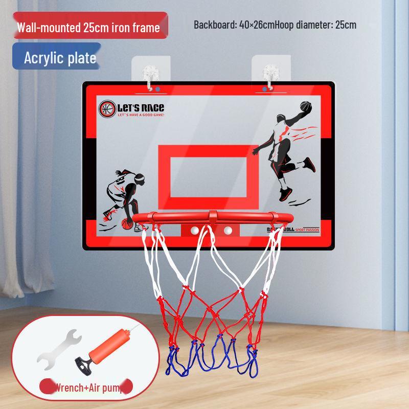 

Регулируемое баскетбольное кольцо для помещений для детей – Переносное и без сверления, Мягкий край