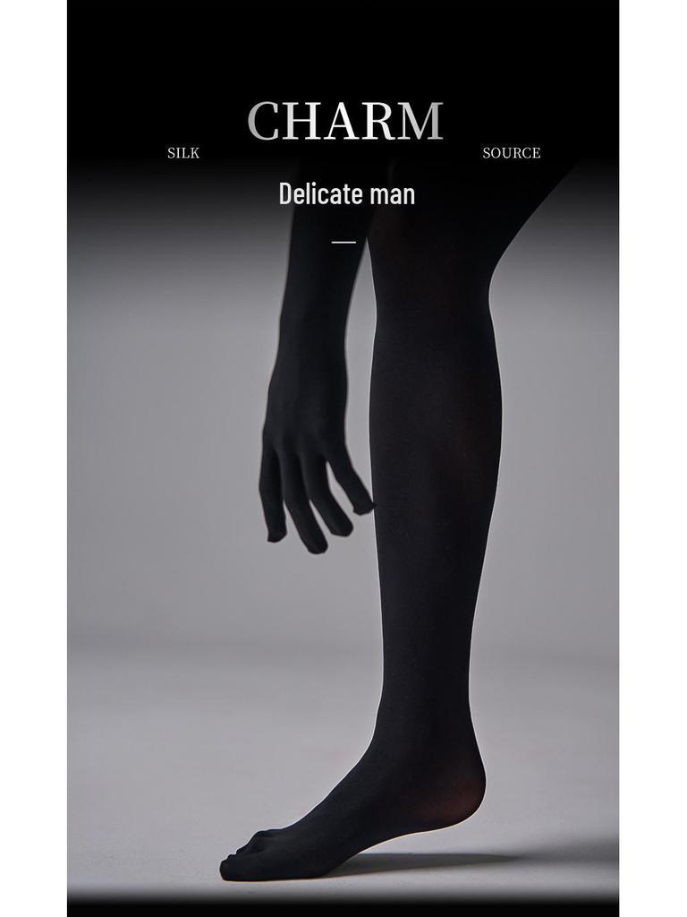 Übergröße Unisex Bodysuit mit transparenten Strümpfen für Crossdressing