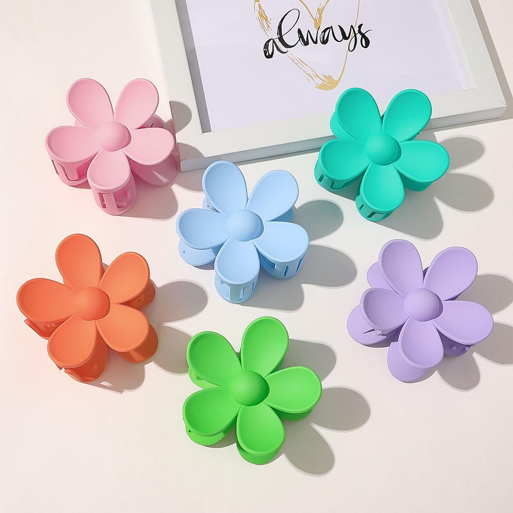 1Pcs Large Flower Shape Hair Claw Clip Sweet Floral Non Slip Hair Claws Girls Crab Clips Headwear Accessories