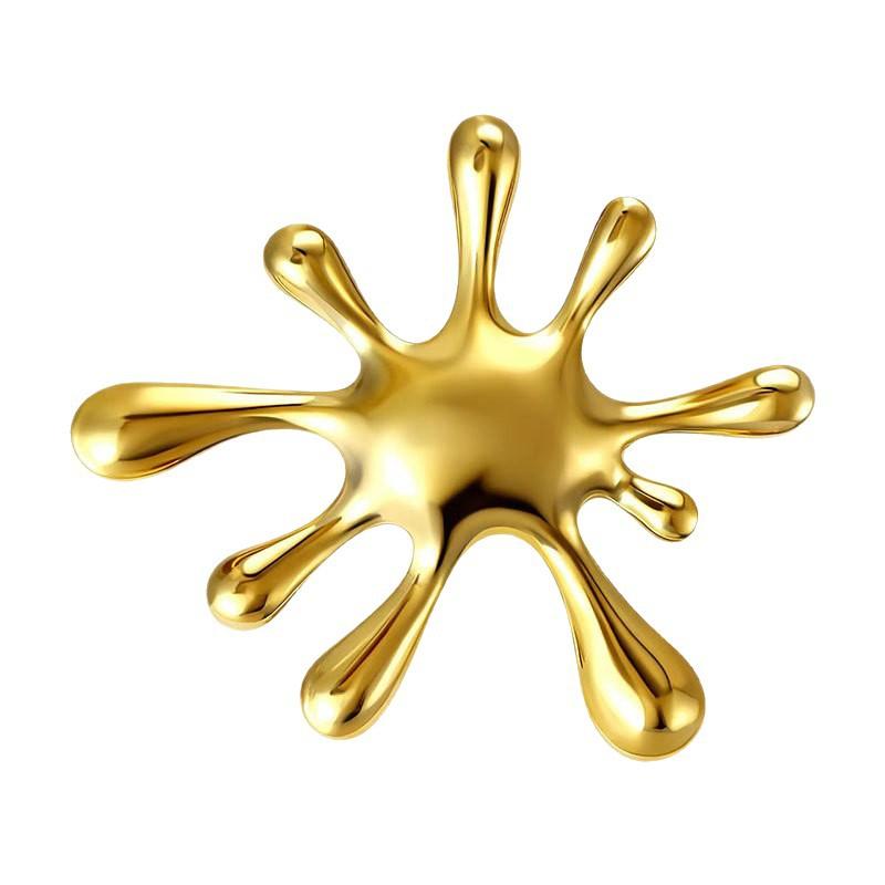 Thousands Of Calls Half Face Anti-Light Stainless Steel Brooch Collection Wind Halloween Texture Titanium Steel Pin