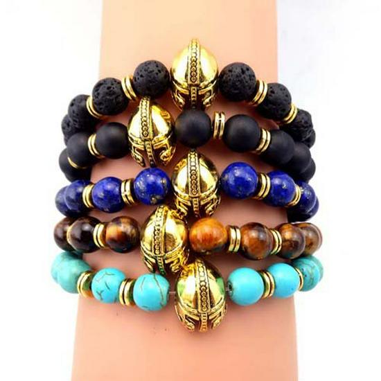 Koni Jewelry New Helmet Warrior Volcano Stone Bracelet Collection