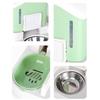 2-In-1 Automatic Cat Water Feeder Large Capacity Spill Proof Cat Dog Food Bowl Dry Wet Separation Visible Window Dog Double Bowl