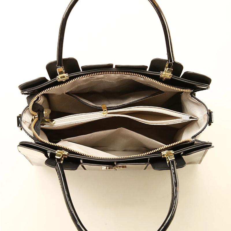 Nuova Borsa Donna Versatile in Pelle Laccata Monospalla a Tracolla Borsa a Mano in Pelle Lucida Moda