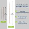 24' Dreadlocks Extensions Crochet Hair for Women 10 Strands Handmade Crochet Hair Braids 0.6cm Hippie Double Ended Dreadlock