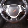 ABS Carbon Fiber/Red For Chevrolet Corvette C7 2014- Car Steering Wheel Cover Trim Sticker Interior Car Accessory