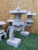 Antique Chinese Solar Stone Lantern: Bluestone Outdoor Decorative Ornament