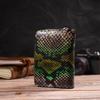 Women's Textured Vertical Purse with a Zipper Coin Holder Made of Genuine Leather with Snake Embossing CANPELLINI 21732 Multicolored