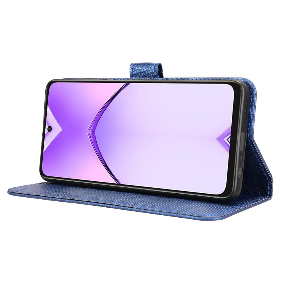 Etui dla Oppo A3 4G/A3 5G/A3x 4G/A3x 5G/A40M 4G/A40 4G/A3i 5G/A60 5G Etui Skórzane PU Tekstura Diamentowa Portfel Pokrowiec na Telefon