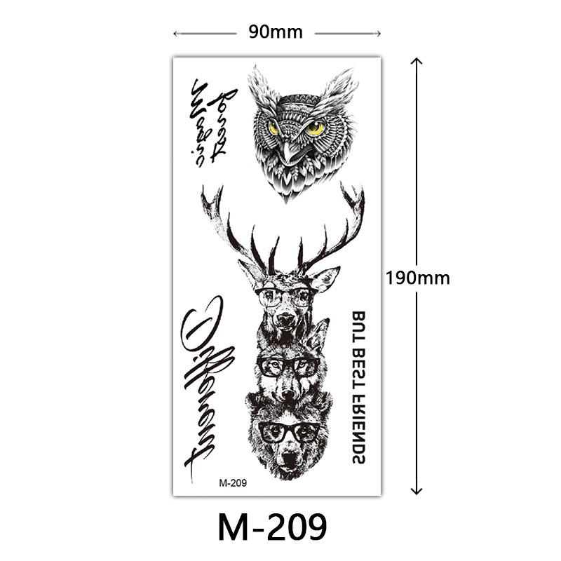Waterproof Three-Dimensional Color Print Tattoo Sticker, Butterfly Flower Animal Tattoo