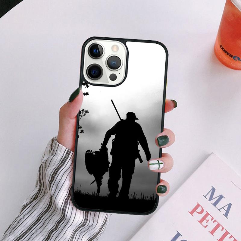 Hunting Animal and Fishing Man Phone Case For iPhone 17 Air 16Pro Max 15 14 13 12  Plus Max Cover Shell Coque