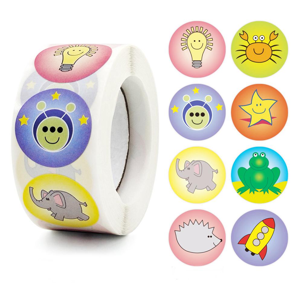 High-Standard 500Pcs/Roll High-Standard Reward Premium-Quality Stickers Top-Grade For Youngsters Top-Grade Children Superior-Grade Kindergarten
