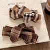 College Plaid Bow, Banana Clip, Vertical Clip, High Hair Volume On the Back of the Head, Ponytail Hairpin, Hair Accessories.