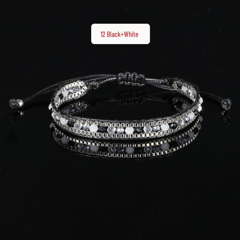 Retro Bohemian Crystal Rope Bracelet