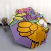 1 pièce Parapluie Pliant Automatique Ouverture/Fermeture Chat Garfield, Structure à 8 baleines Coupe-vent, Parapluie Léger de Voyage pour Femmes/Hommes 33