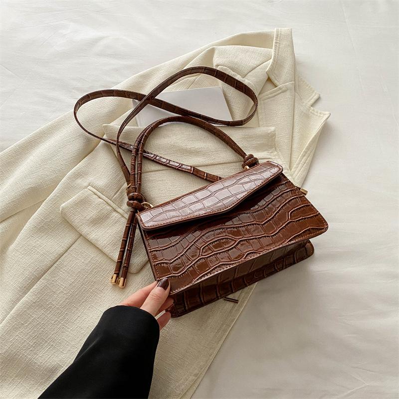 Stone Pattern Candy Color Summer Fashionable New Small Bag Fashionable Single Shoulder Small Square Bag Underarm Small Armpit