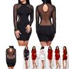 Premium Quality Women Sexy Long Sleeve Bandage Bodycon Evening Cocktail Mini Dress