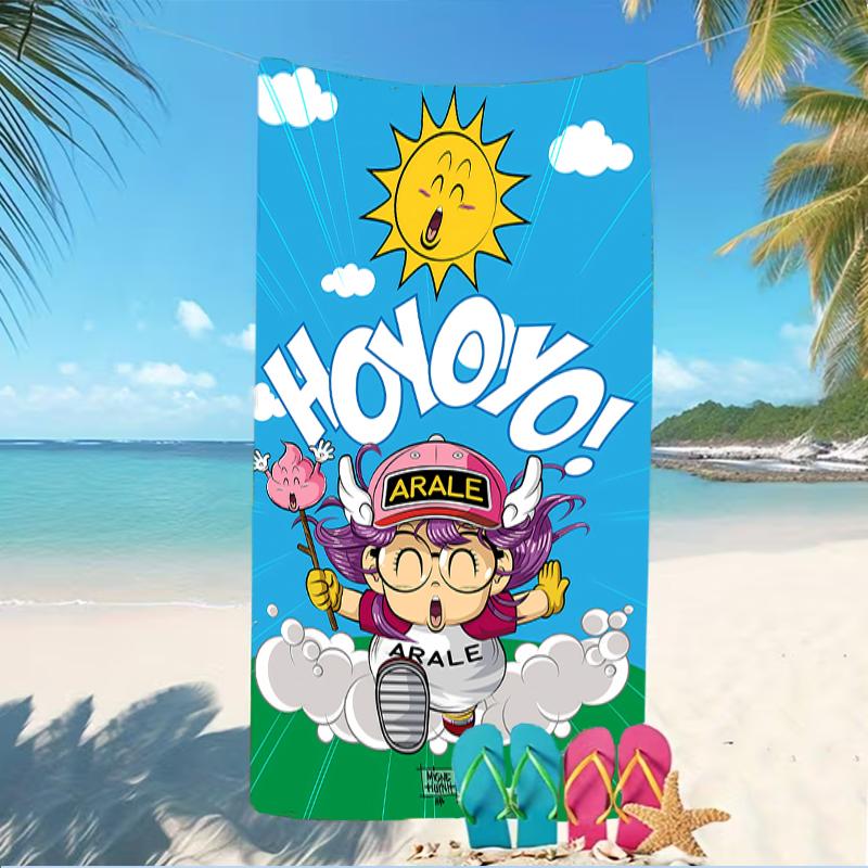 Beach Towel with Arale Pattern - soft,absorbent,machine washable Lightweight&Modern,swimming,Travel Essentials