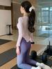 2025 Autumn/Winter Women's Yoga Outfit: Stylish Long Sleeve Slim Fit Top, Perfect for Outdoor and Training.
