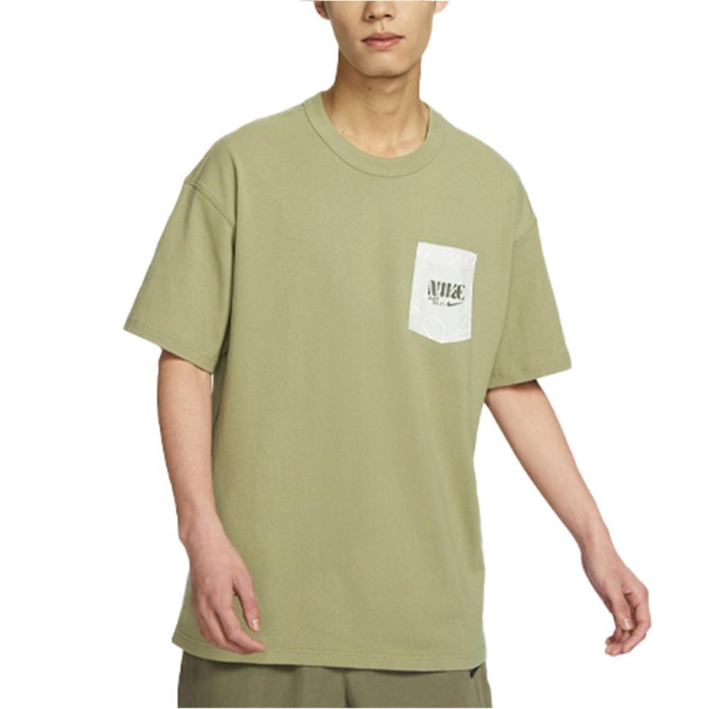 Nike Just Do It Chest Pocket T-Shirt 'Olive Green' Men's FJ7681-276