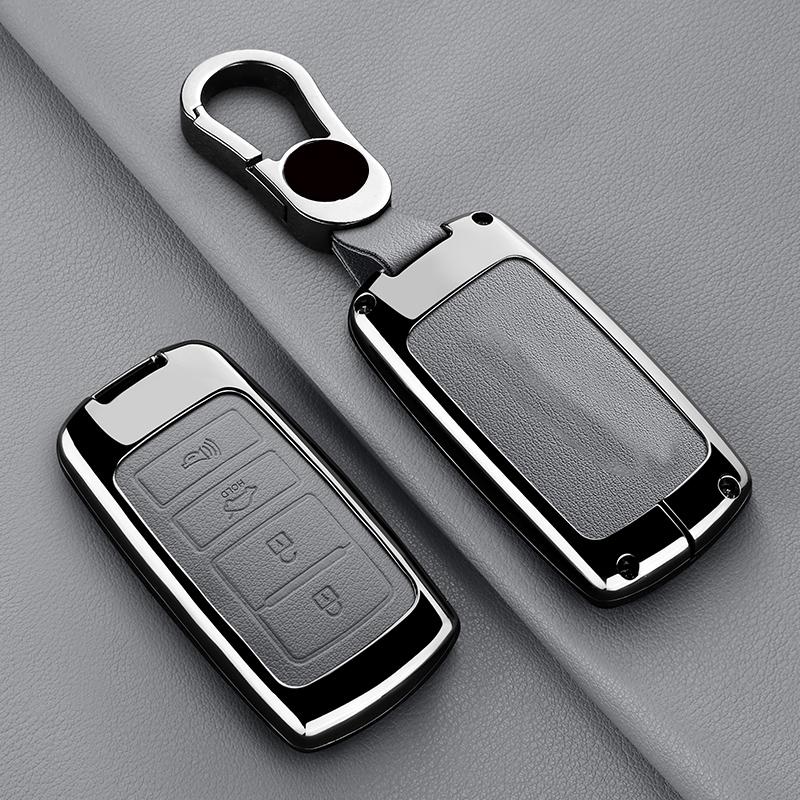 Zinc Alloy Leather Car Key Key Case For Kia Cadenza K7 K-04 Series K9 Sorento K900 Key Fob Car Key Case Car Accessories
