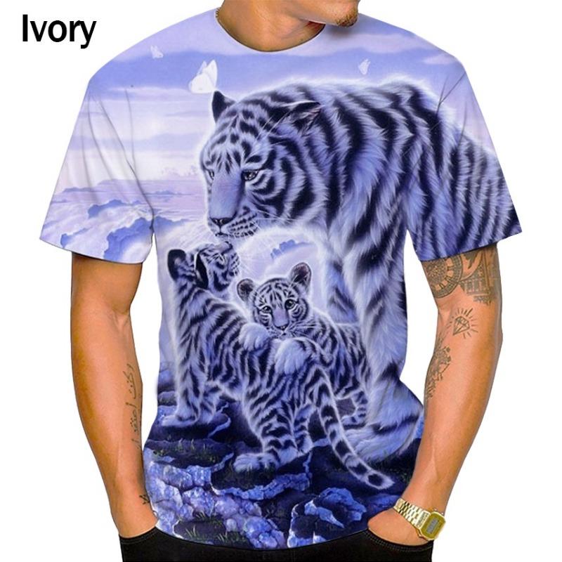 New Fashion Men's and Women's 3d Printing Summer T Shirt Animal Tops Tees