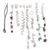 Hair Dreadlocks Rings Hair Braid Clips Alloy Braid Hair Jewelry for Banquets Film Shows Weddings Silver