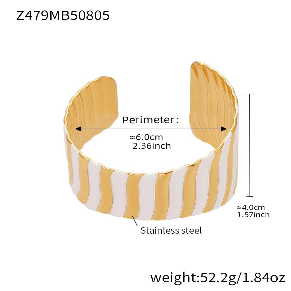 Qiong Yao Eco-friendly Stainless Steel Silver & 18k Gold Two-tone Women s Fashion Bracelet