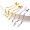 10pcs/Lot 50mm Stainless Steel Necklace Extension Chain Bulk Bracelet Extended Chains Tail Chains Extender For Jewelry Making