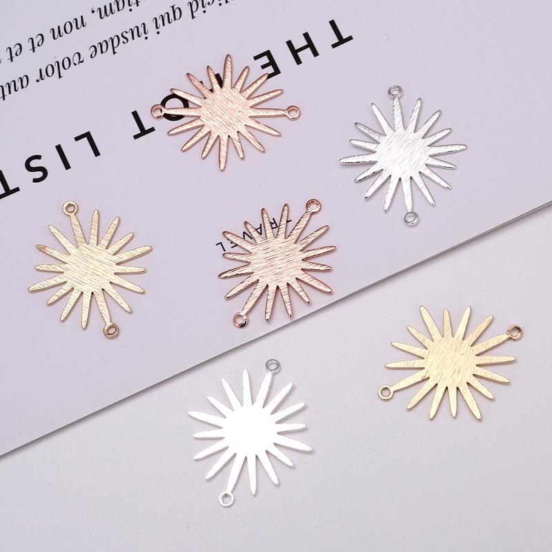 European  American DIY Sunflower Metal Bracelet Connector Pendant Charms