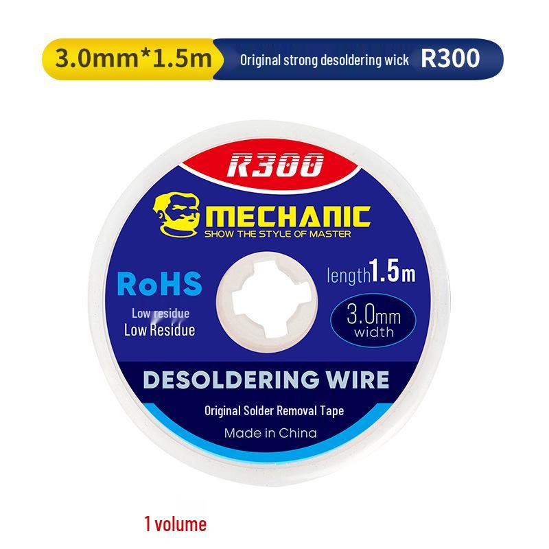 

Original R300 Solder Wick Desoldering Tape, Large Roll for Motherboard Solder Joint Cleaning and Residue Removal.