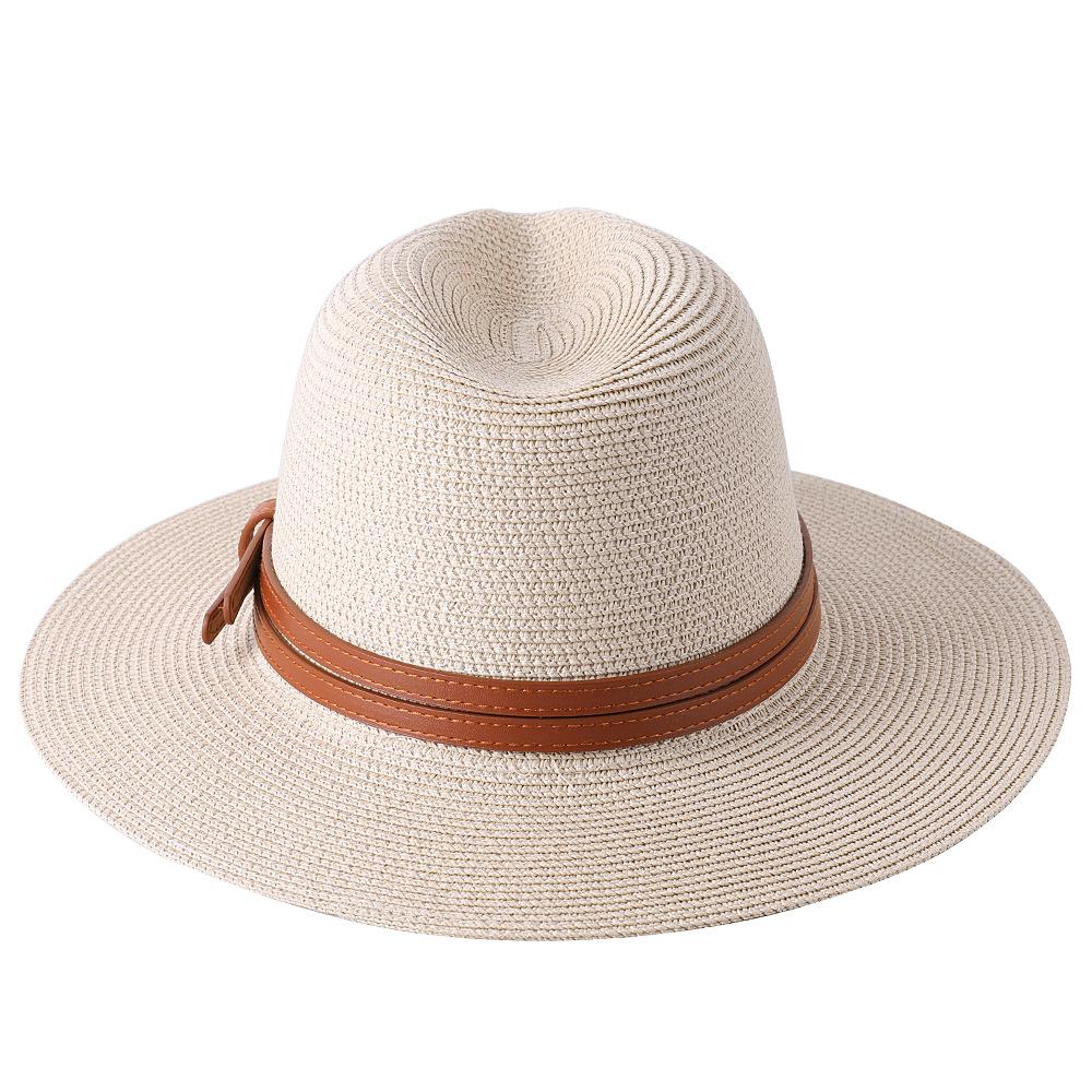 Panama Straw Hat Summer Men Women Wide Brim Beach UV Protection Fedora Hats