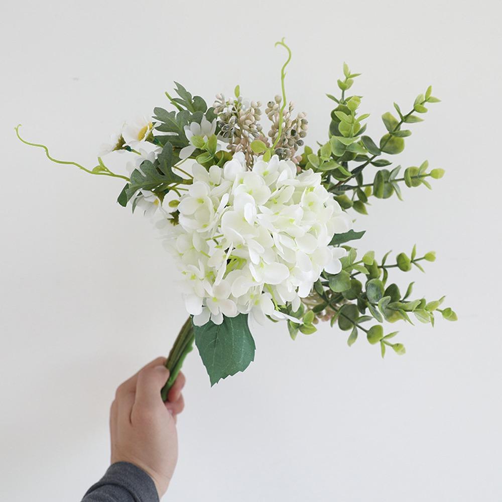 

Роскошные цветы гортензии Пластиковый искусственный цветок Праздничная вечеринка Свадьба белый