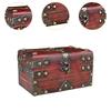 Vintage Style Wooden Treasure Chest Sundries Case for Necklace Ring Bracelet
