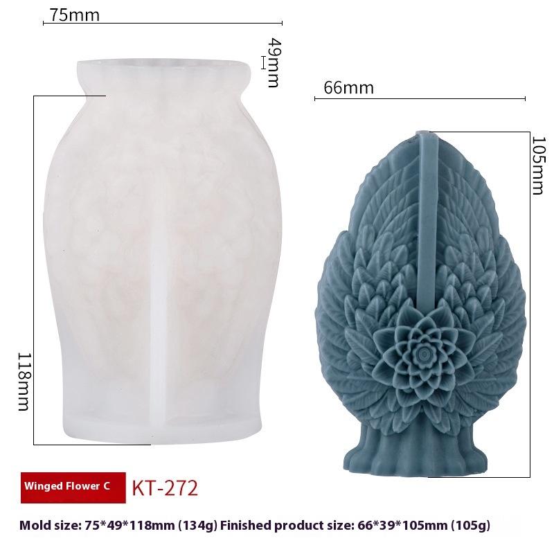 Blumen Flügel Handgefertigte Kerzenform DIY Aroma Gips Harz Ornament Silikonformen Sojawachs Kerzenherstellung Zubehör