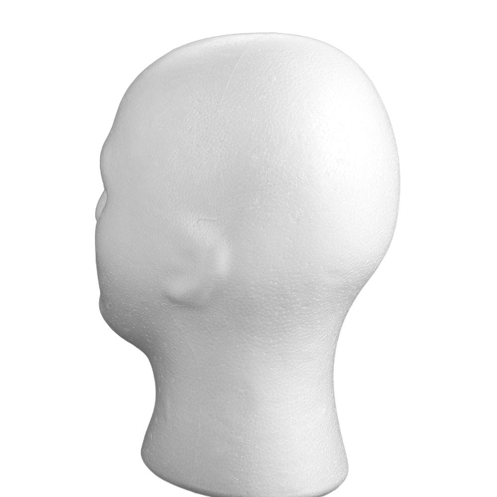 White Foam Head Model Wig Display Stand Rack Shopping Mall Closet Holder Male Mannequin Head